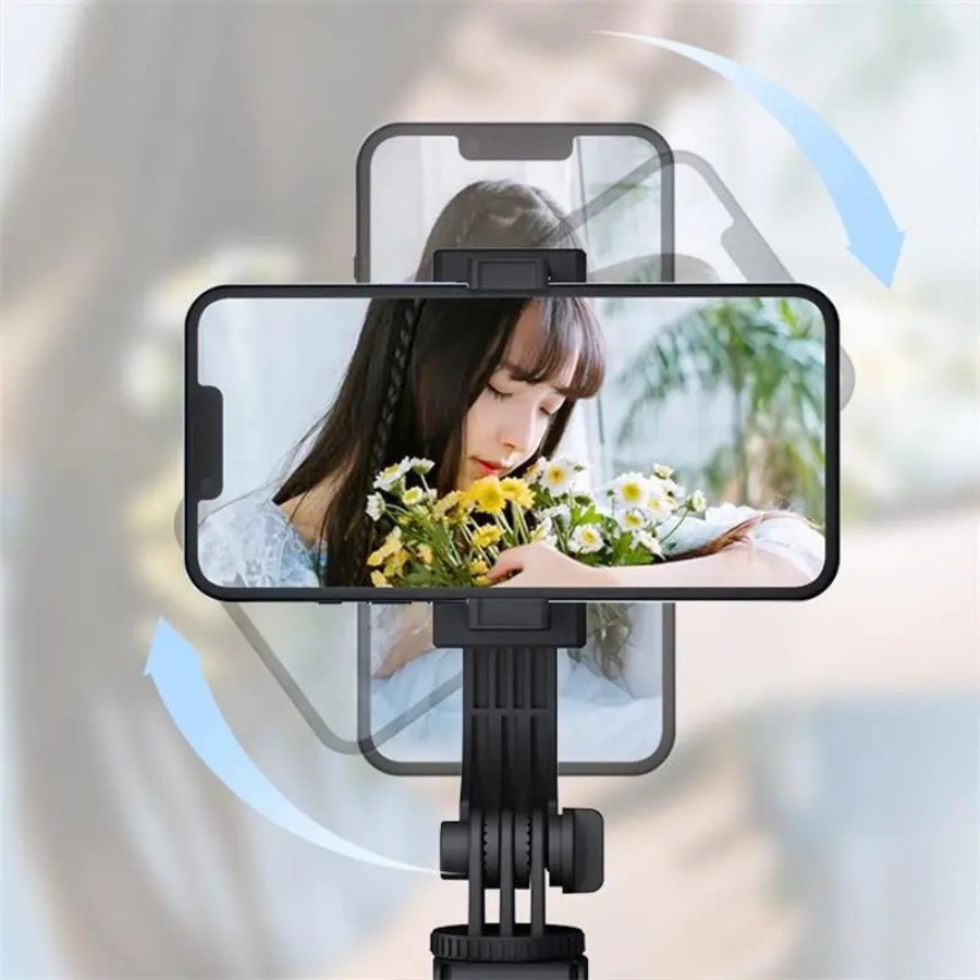 6-in-1 Selfie Stick Tripod with Fill Light & Wireless Remote
